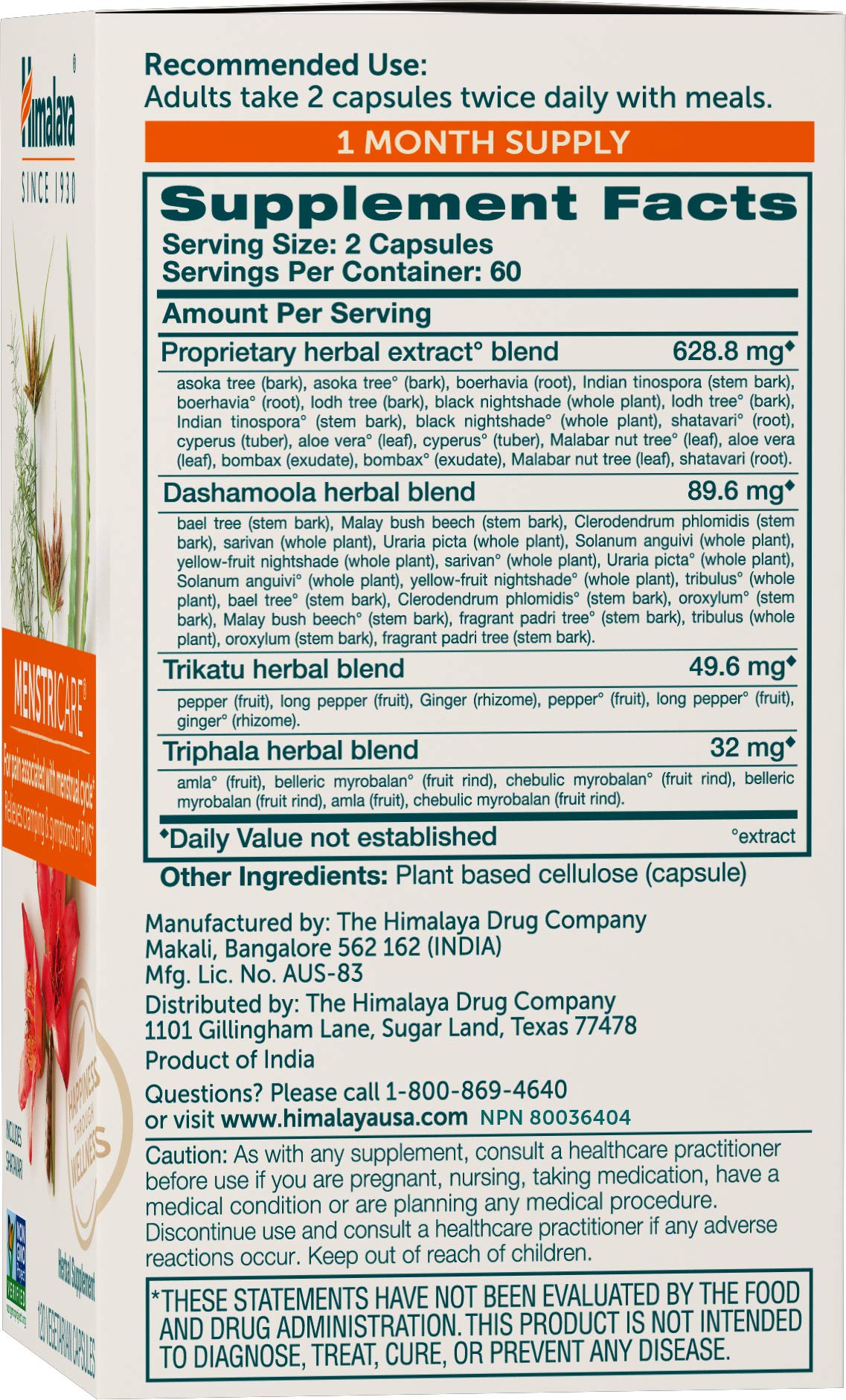 Himalaya MenstriCare Capsules for PMS Support - 120 Capsules - image 2