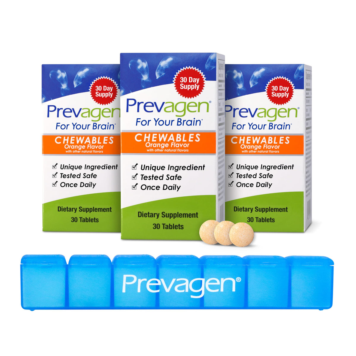 Prevagen Regular Strength Orange Chewables Brain Supplement - 90 Count