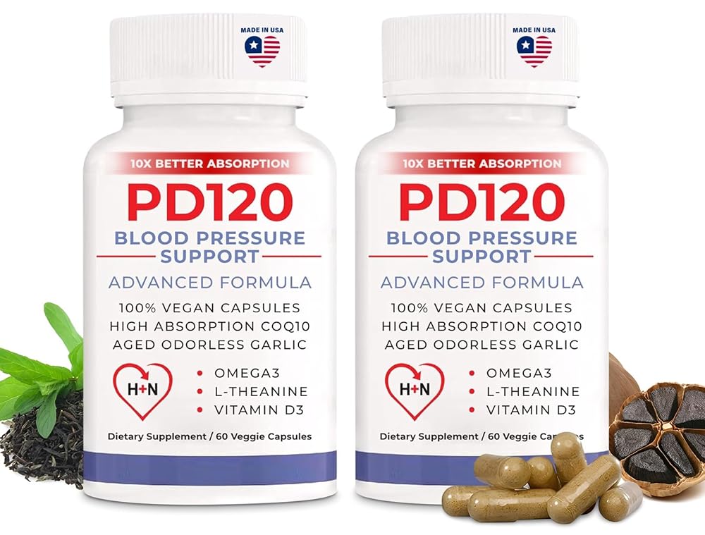 Hello Naturals PD120 Blood Pressure Support Supplement - 120 Vegetarian Capsules