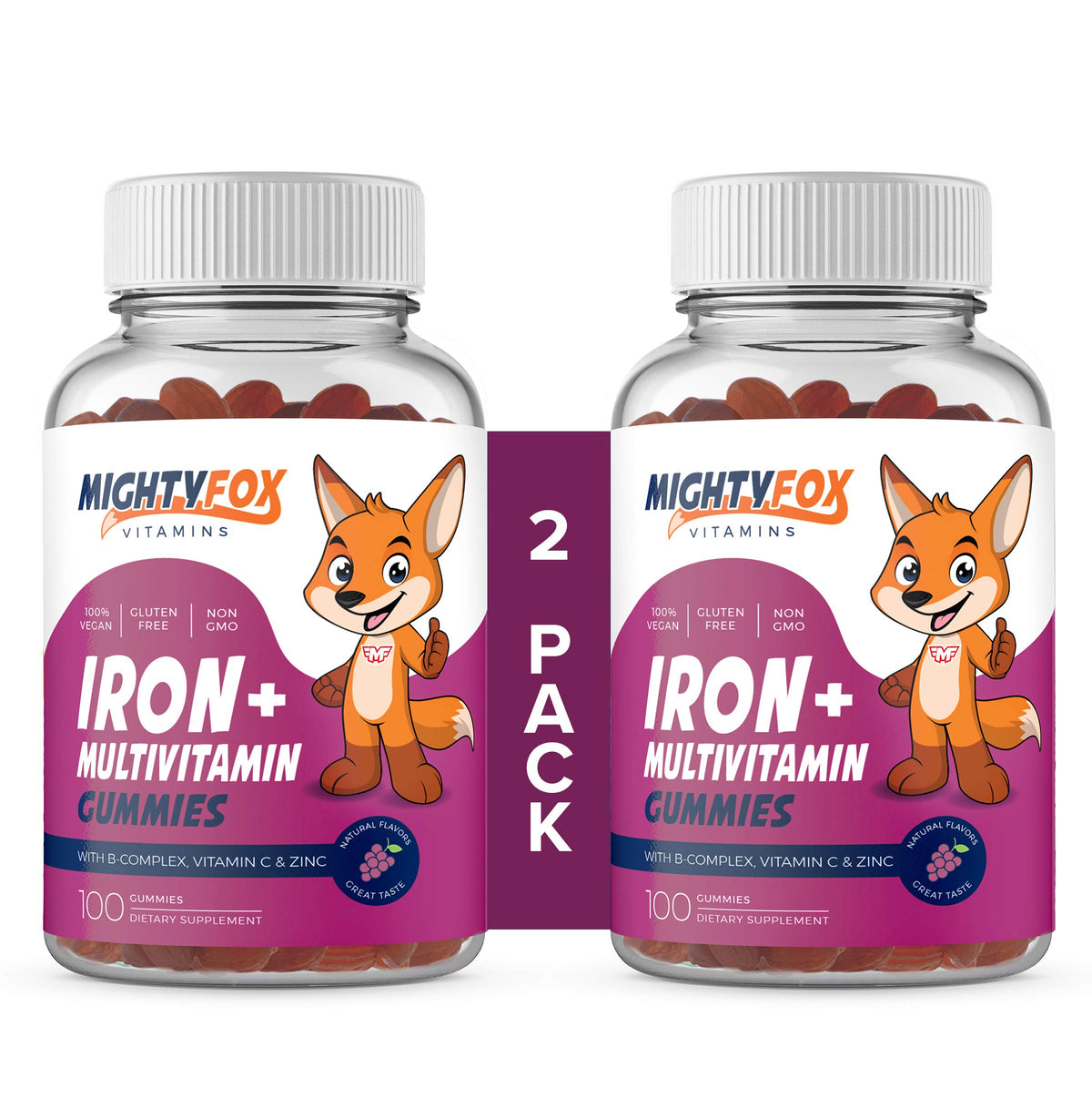 MIGHTY FOX VITAMINS Iron Gummies for Kids