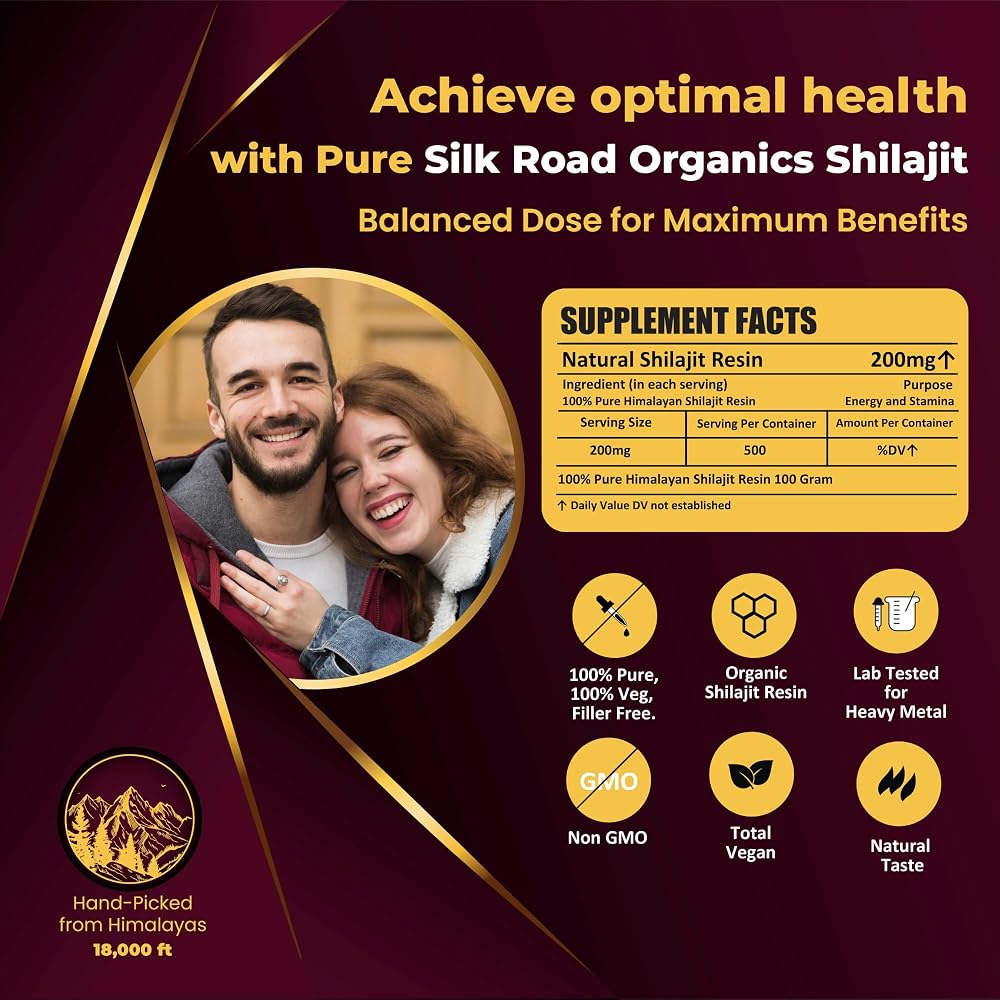 SILK ROAD ORGANICS Authentic Himalayan Shilajit Soft Resin