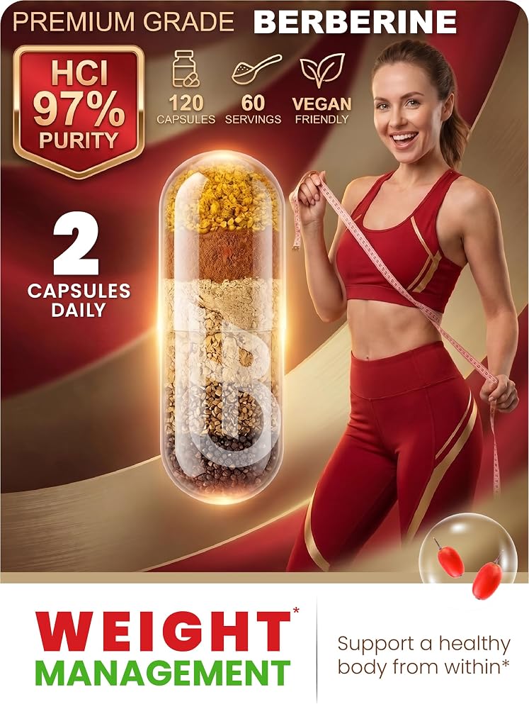 Herbpy 7in1 Premium Berberine HCl with Ceylon Cinnamon - 120 Capsules - image 2