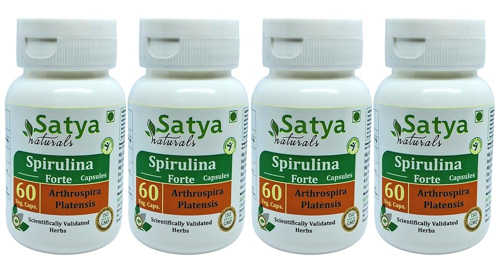 Satya Naturals Spirulina Forte Capsules 500 mg. 60 Veg. Capsule
