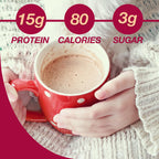 ProtiDIET Protein Hot Chocolate Mix with Collagen - 21 Servings - image 2