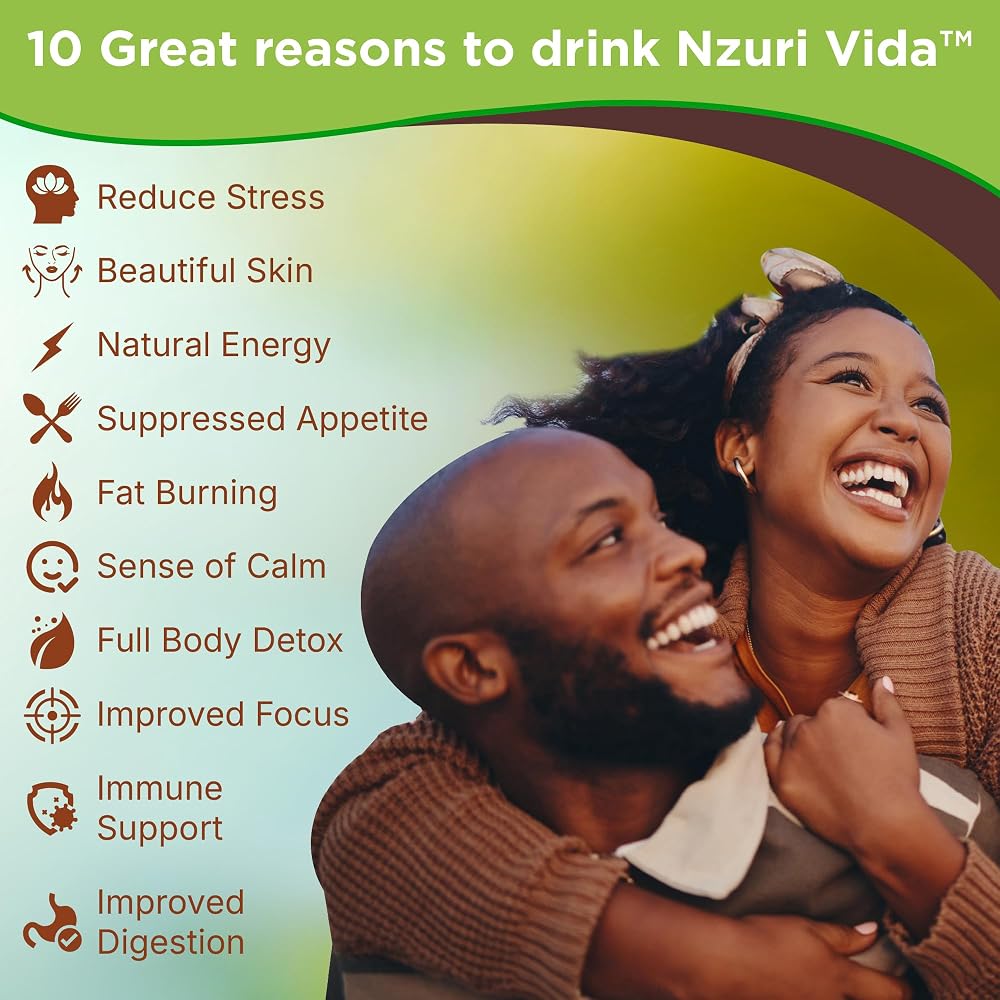 Nzuri Vida All-Natural Energy & Stress Support Tonic - 3 x 32 oz - image 3