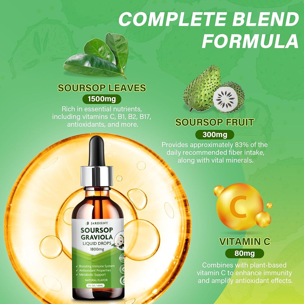 Jardient Soursop Bitters Extract Liquid Oil : Graviola Soursop