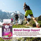 Nature's Nutrition B12 Energy Gummies 3000 mcg per Serving - Extra