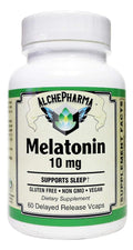 AlchePharma Melatonin 10 mg Vegetable Capsules - 60 Count