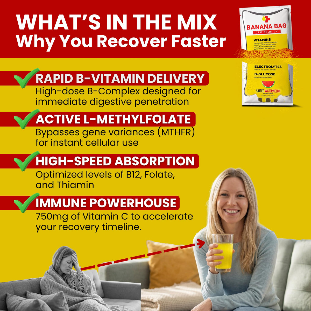 Banana Bag Oral Solution - Natural Lemon-Lime