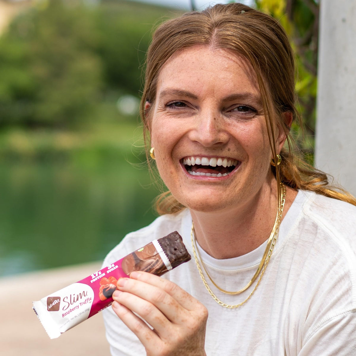 NuGo Slim Raspberry Truffle Protein Bar, Vegan, Gluten Free - 12 ct - image 3