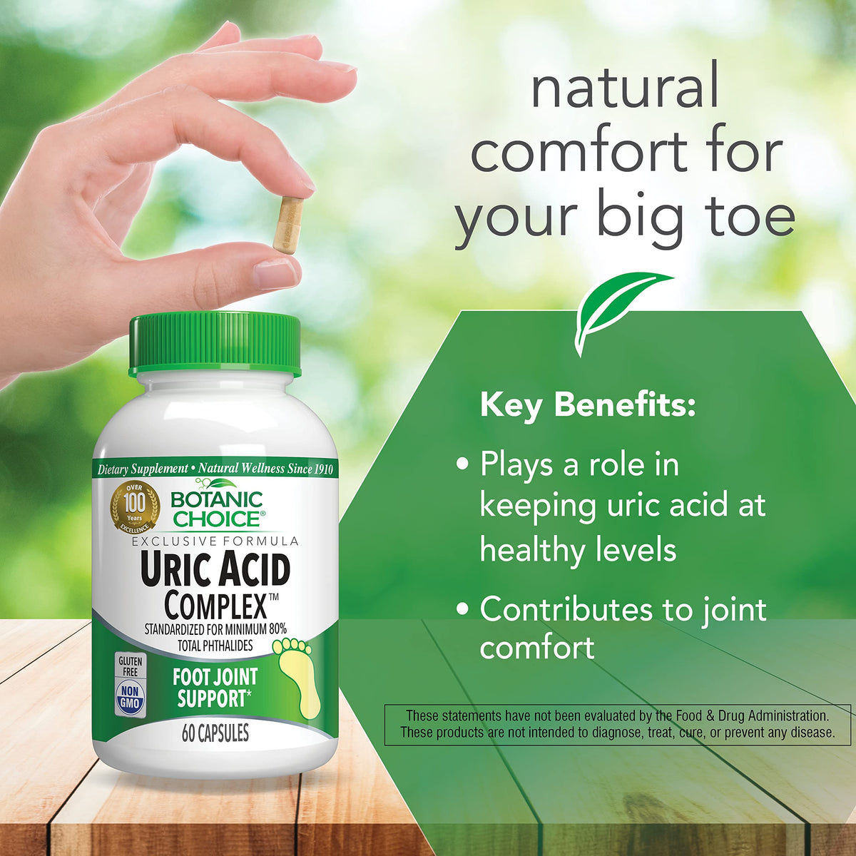 Botanic Choice Uric Acid Complex Celery Seed & Bromelain - 60 Capsules - image 4