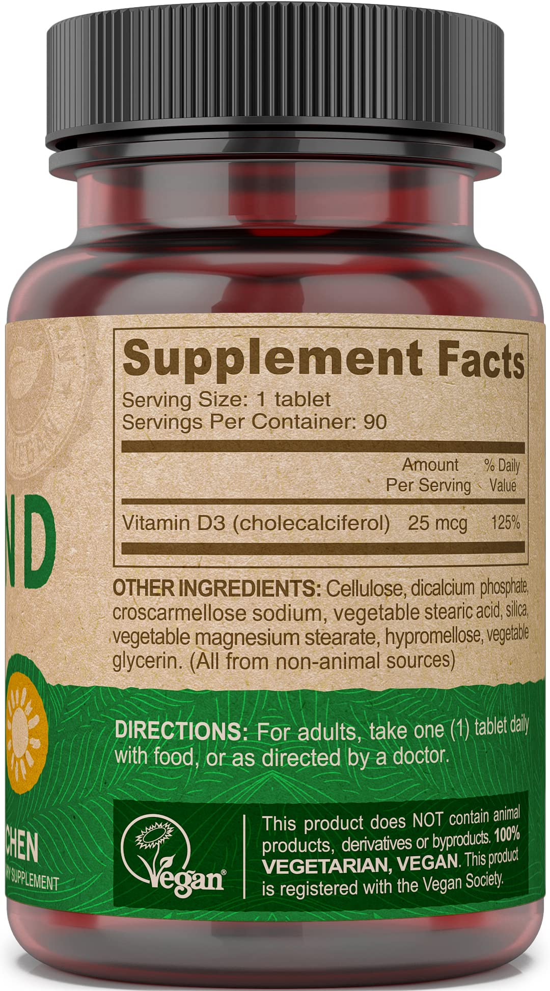DEVA Vegan Vitamin D3 1000 IU Supplement - 90 Tablets - image 4