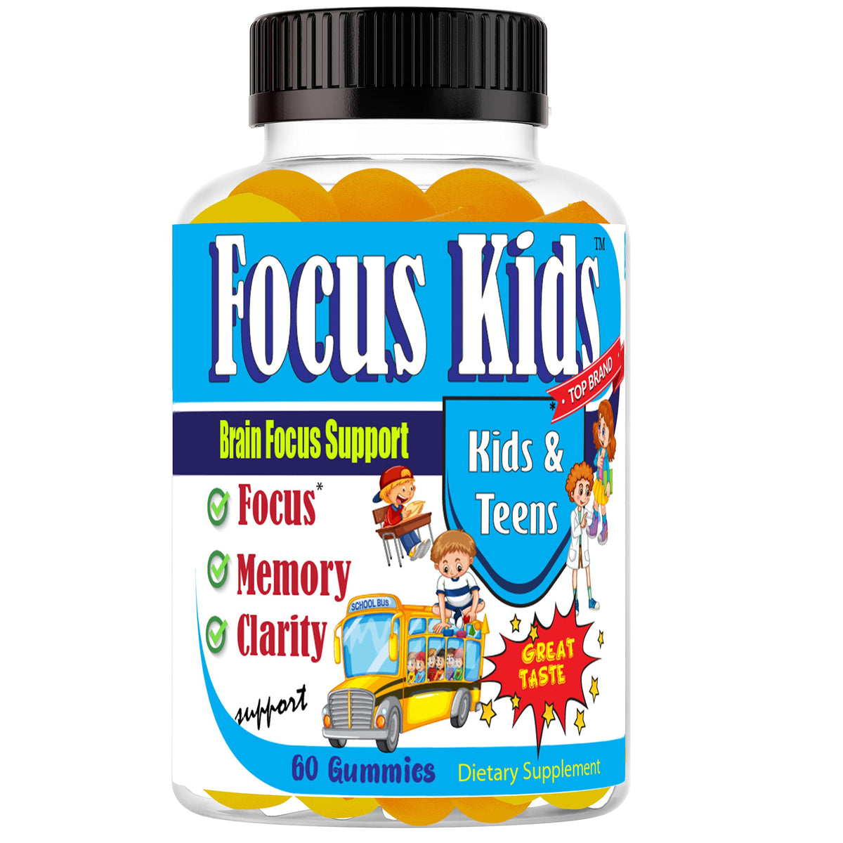 Celebrity LifeStyle Focus Kids Gummies for Attention & Concentration - 60ct