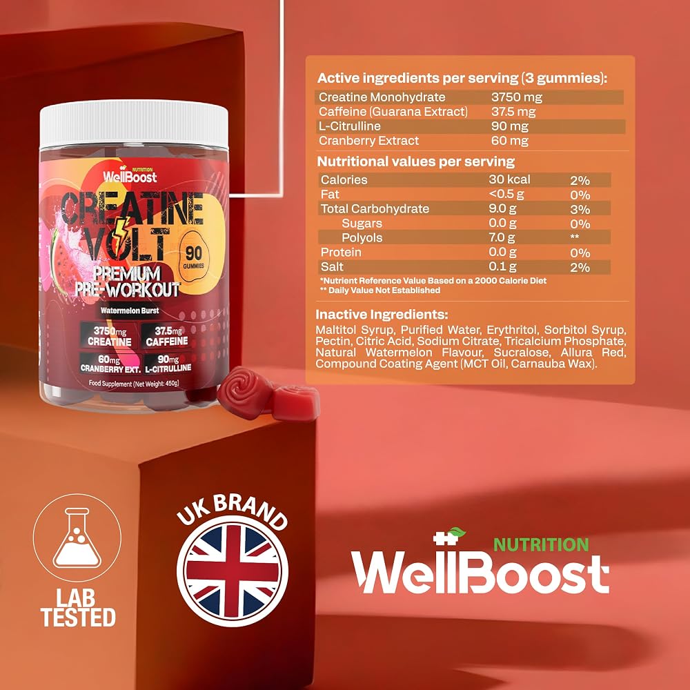 WellBoost Creatine Volt 90 Gummies for Energy & Endurance - image 4