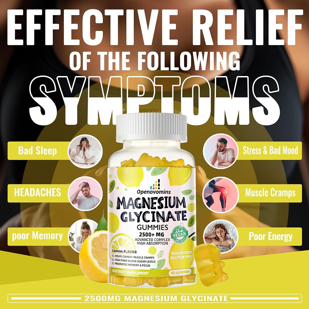 Openovomins Magnesium Glycinate Gummies 2500mg - 90 Gummies - image 3