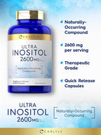 Carlyle Inositol Supplement 2600mg - 200 Capsules - image 3