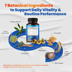 VEGATOT 7 in 1 Fadogia Tongkat Ali Maca Root Capsules - 90 Count - image 3