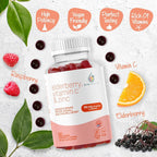 Sixfruits Organic Elderberry Gummies with Zinc & Vitamin C - 60 Gummies - image 2