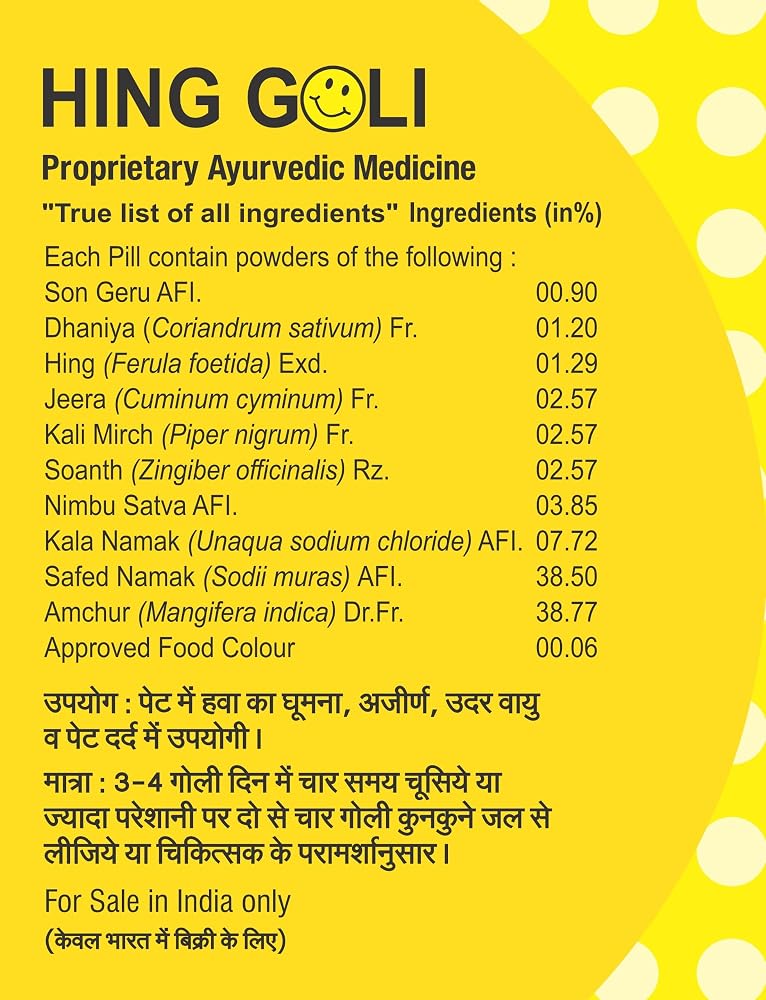 Hawaban Harde Hing Goli Digestive Supplement - 50g (Pack of 6) - image 2
