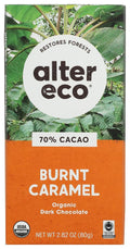 Alter Eco Dark Chocolate Salted Burnt Caramel Bar - Pack of 12