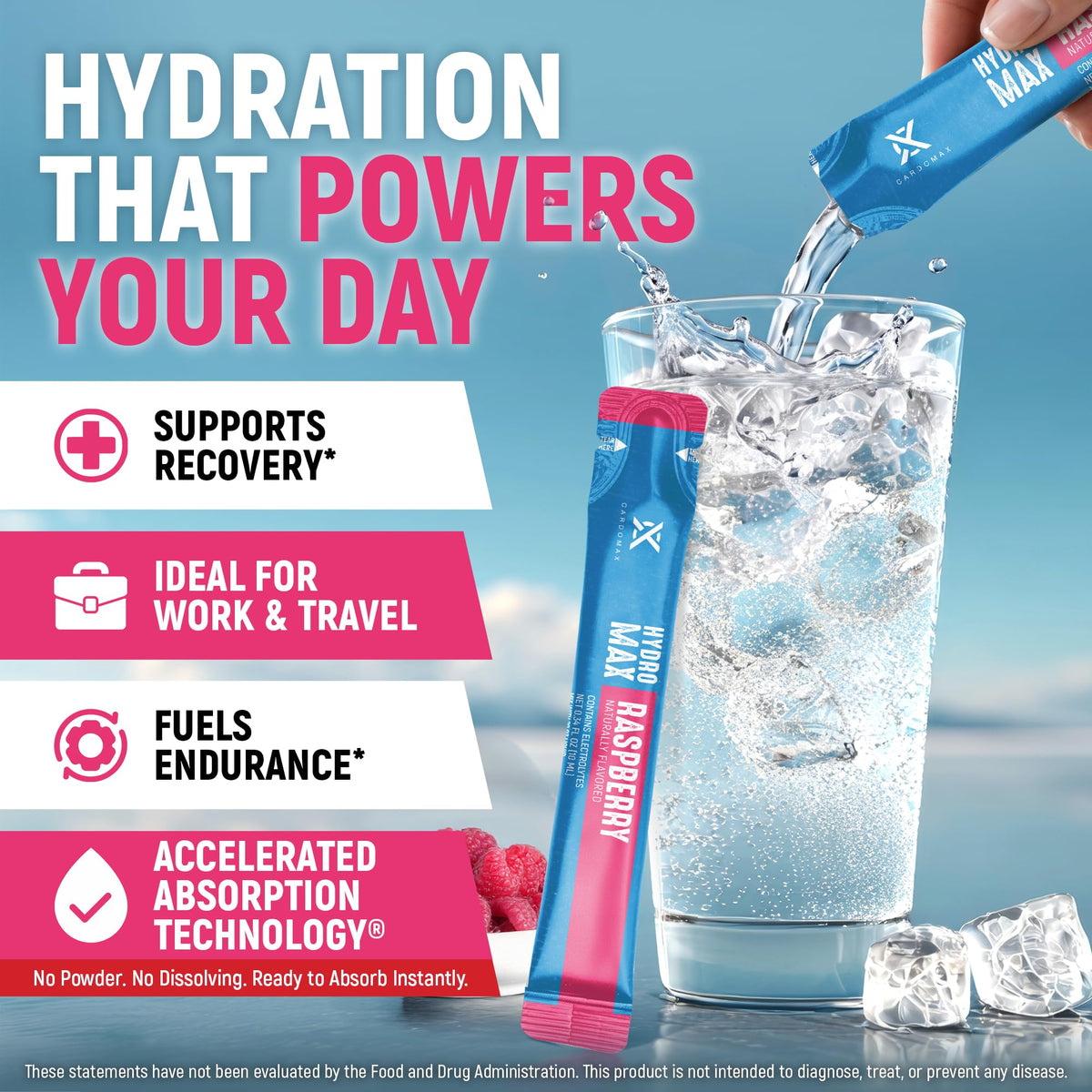 CardoMax Clear Liquid Hydration Mix + Electrolytes