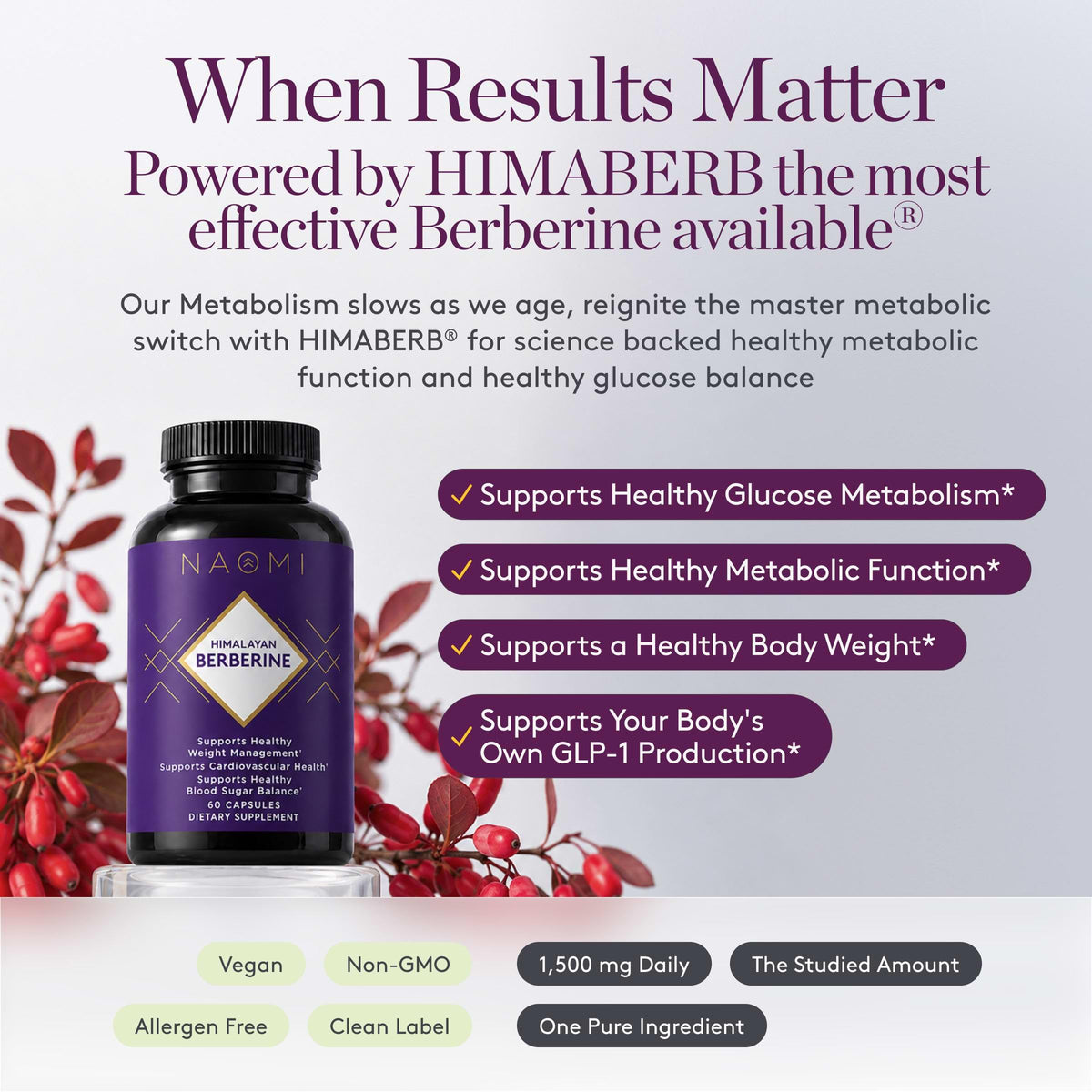 NAOMI Himalayan Berberine 1000-1500mg - 60 Capsules - image 7