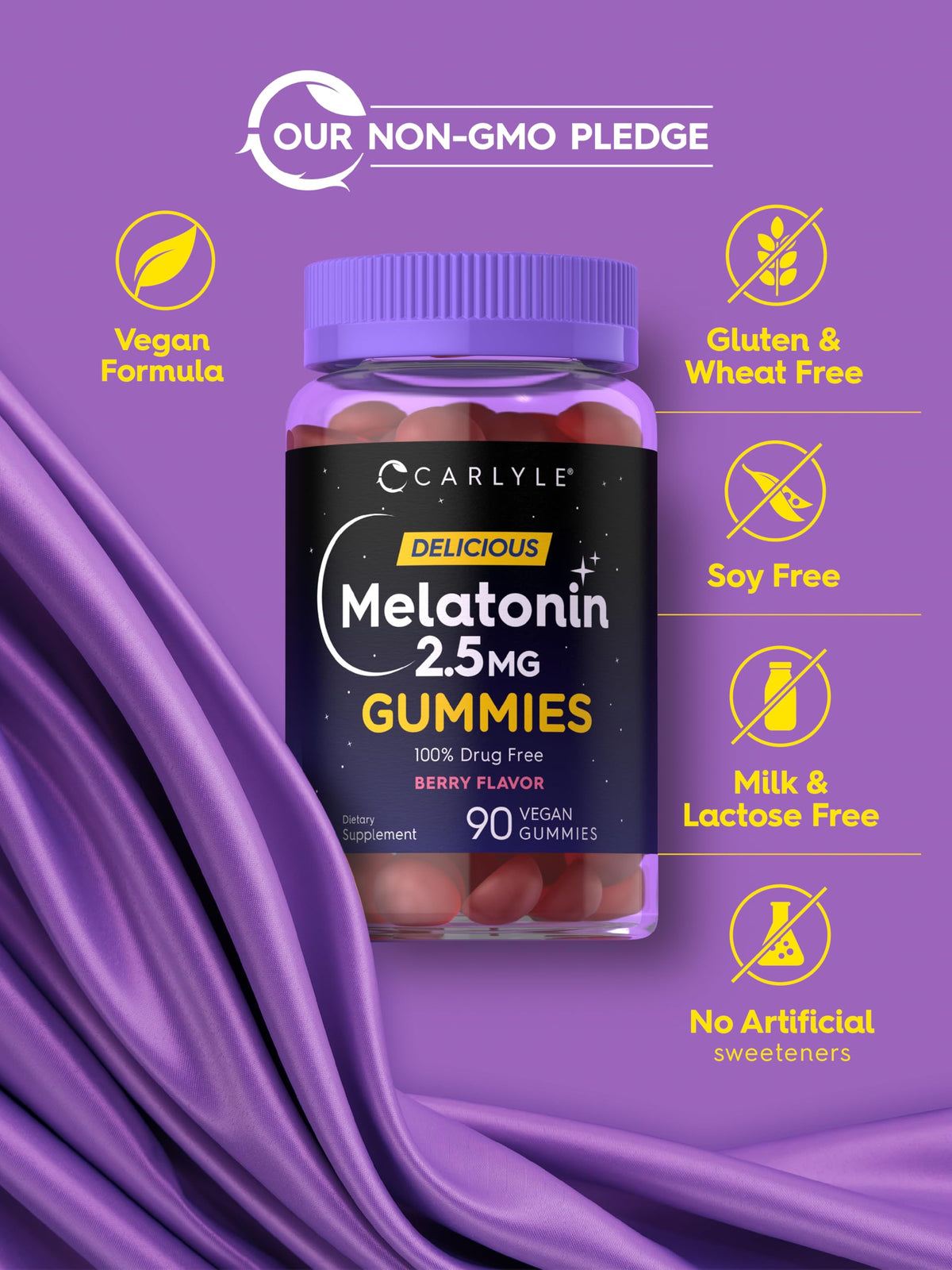 Carlyle Melatonin 2.5 mg Gummies - 90 Count - image 5