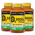 MASON NATURAL Vitamin D3 5000 IU - 150 Softgels (Pack of 3)