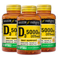 MASON NATURAL Vitamin D3 5000 IU - 150 Softgels (Pack of 3)
