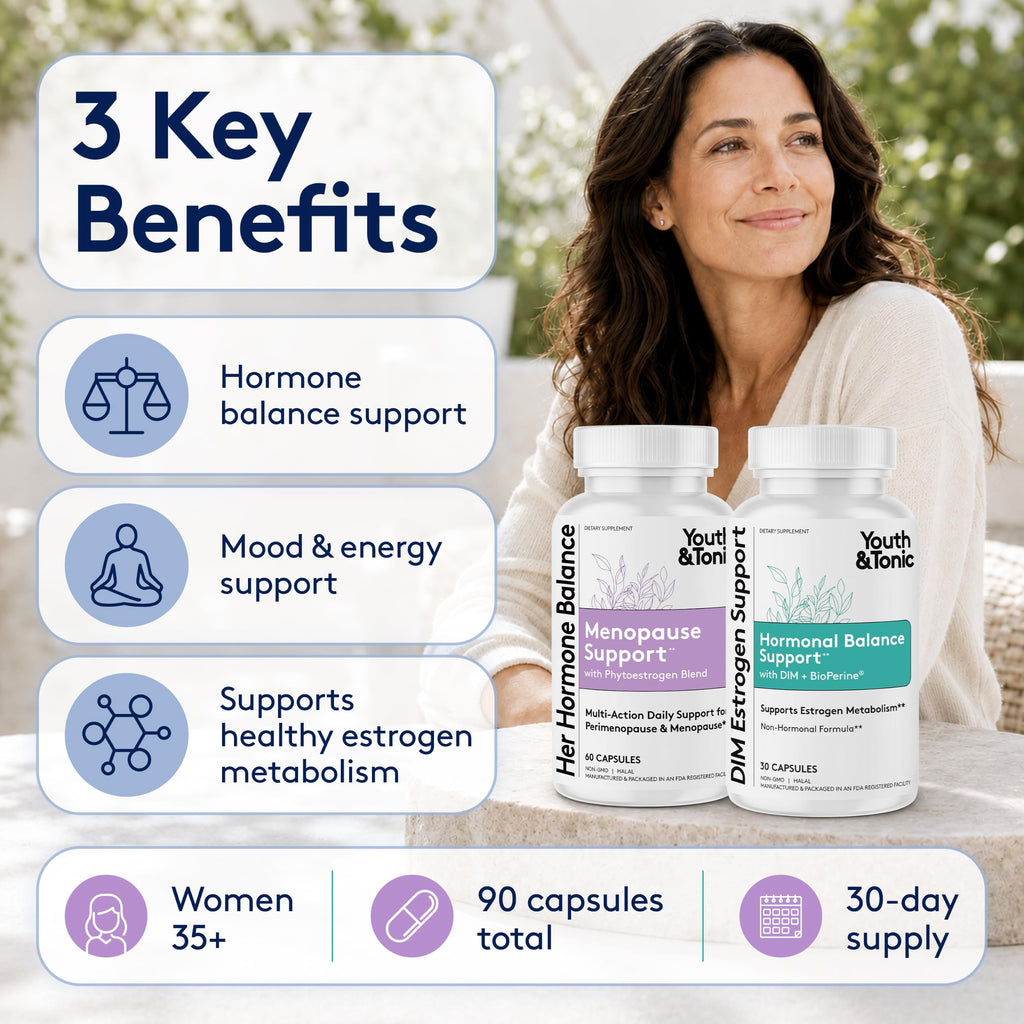Youth & Tonic Perimenopause Hormone Balance Supplement - 90 Capsules - image 3