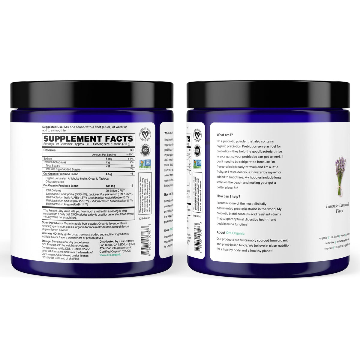 Ora Organic Prebiotic and Probiotic Powder - 20 Billion CFU - 30 Servings - image 5