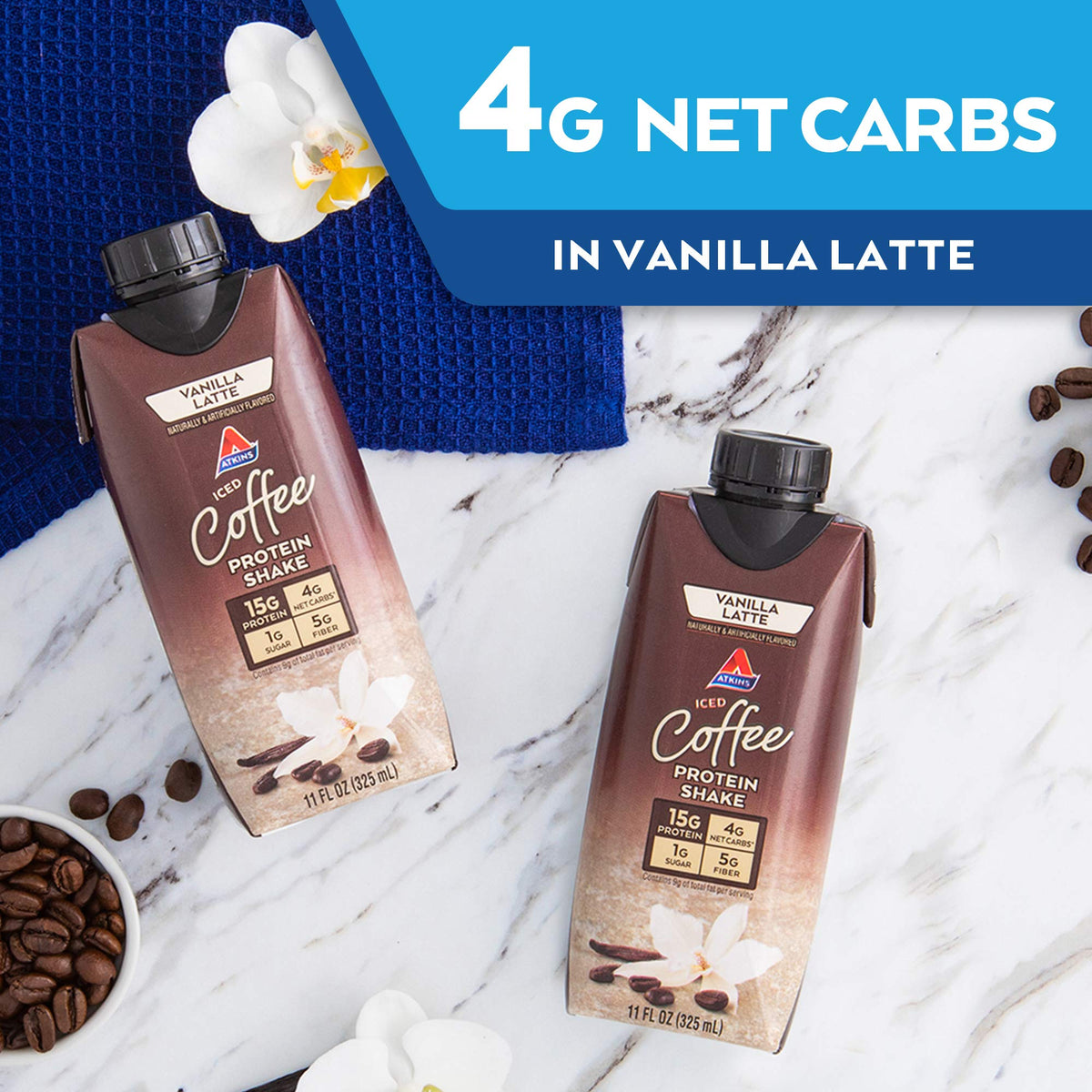 Atkins Iced Coffee Vanilla Latte Protein Shake - 4 Pack - image 9