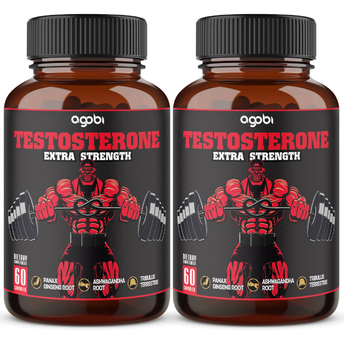 Agobi Herbal Test Support for Male Supplement - 120 Capsules