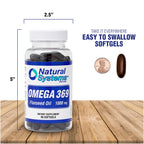 Natural Systems Omega 3 6 9 Flax Seed Oil 1000 mg - 100 Softgels - image 6