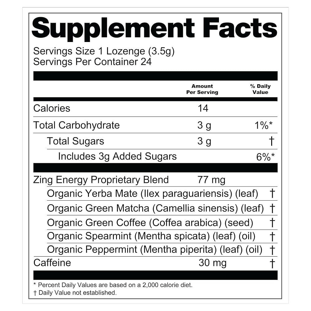Essential Candy Zing! Energy Blend Lozenge 30mg Caffeine - 24 Count - image 5