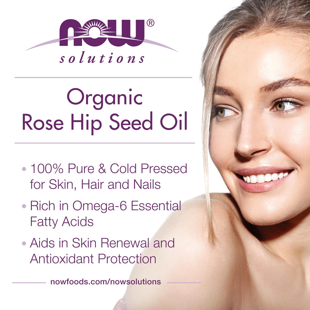 NOW Solutions, Organic Rose Hip Seed Oil, Expeller Pressed, 1 fl. oz - image 4