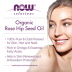 NOW Solutions, Organic Rose Hip Seed Oil, Expeller Pressed, 1 fl. oz - image 4