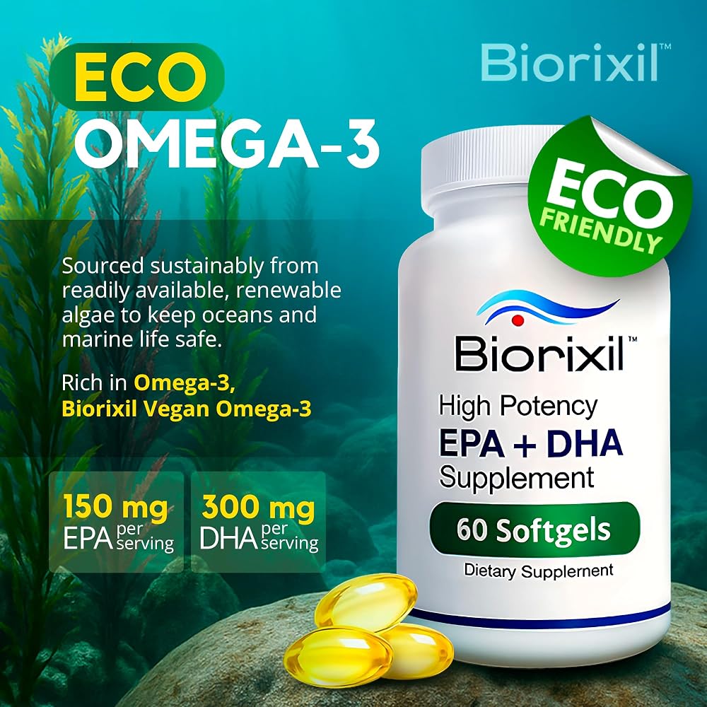 Biorixil Vegan Omega-3 Algae Oil EPA & DHA - 60 Softgels - image 2