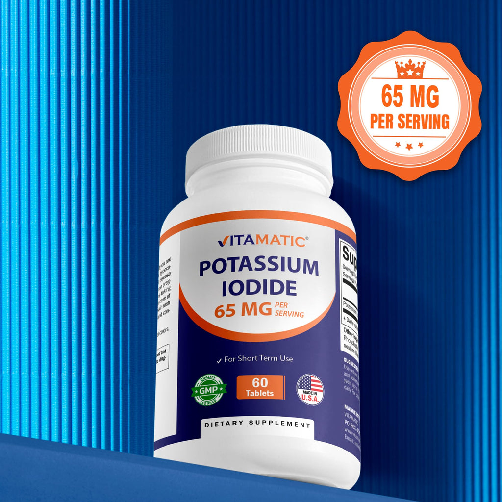 Vitamatic Potassium Iodide 65 mg per Serving - 60 Tablets - Thyroid