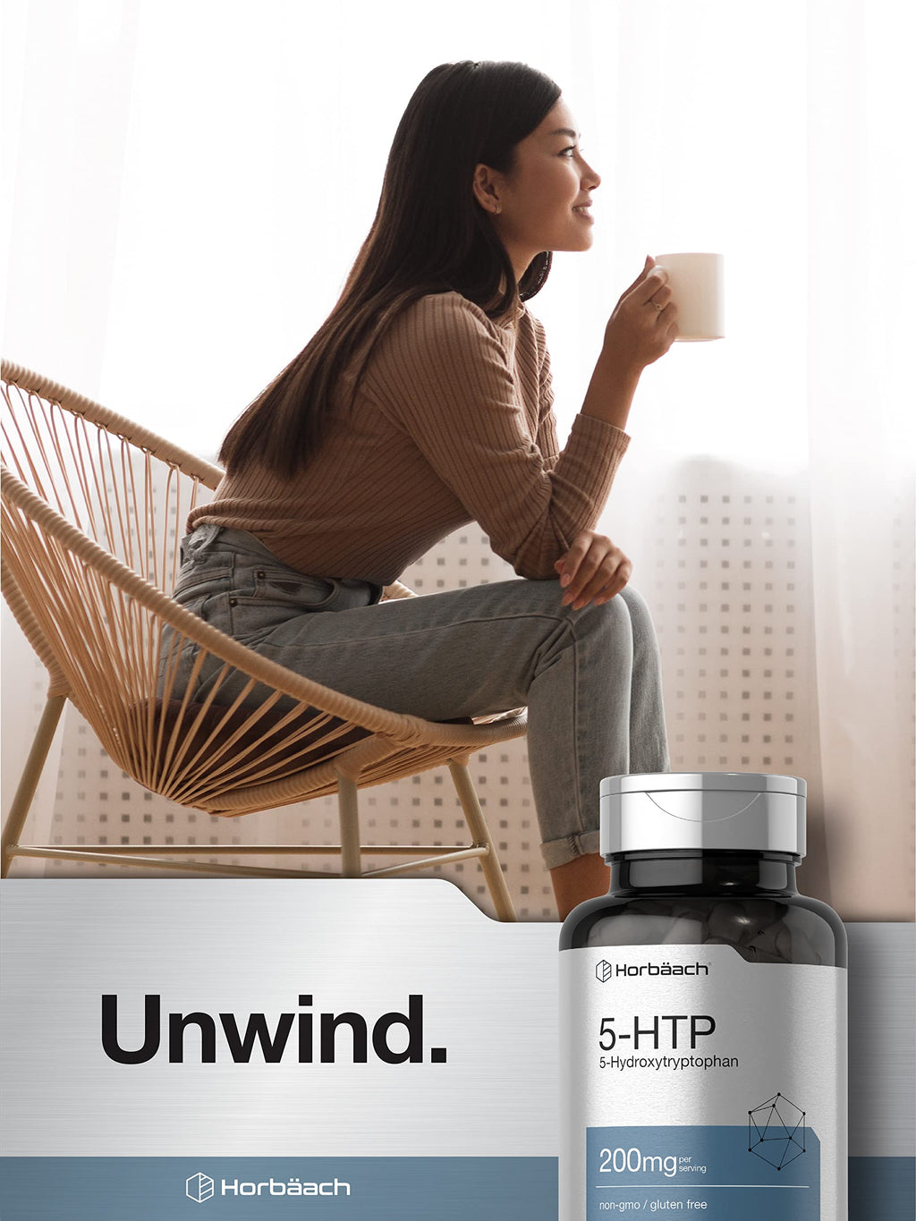 Horbäach 5-HTP 200mg Supplement - 180 Capsules - image 6