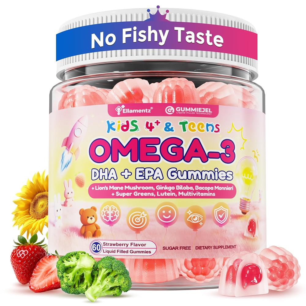 ELLAMENTZ Omega 3 Gummies for Kids 4+