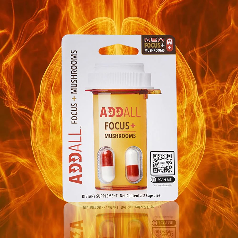 Addall Focus + Mushrooms Memory Supplement - 24 Capsules - image 4