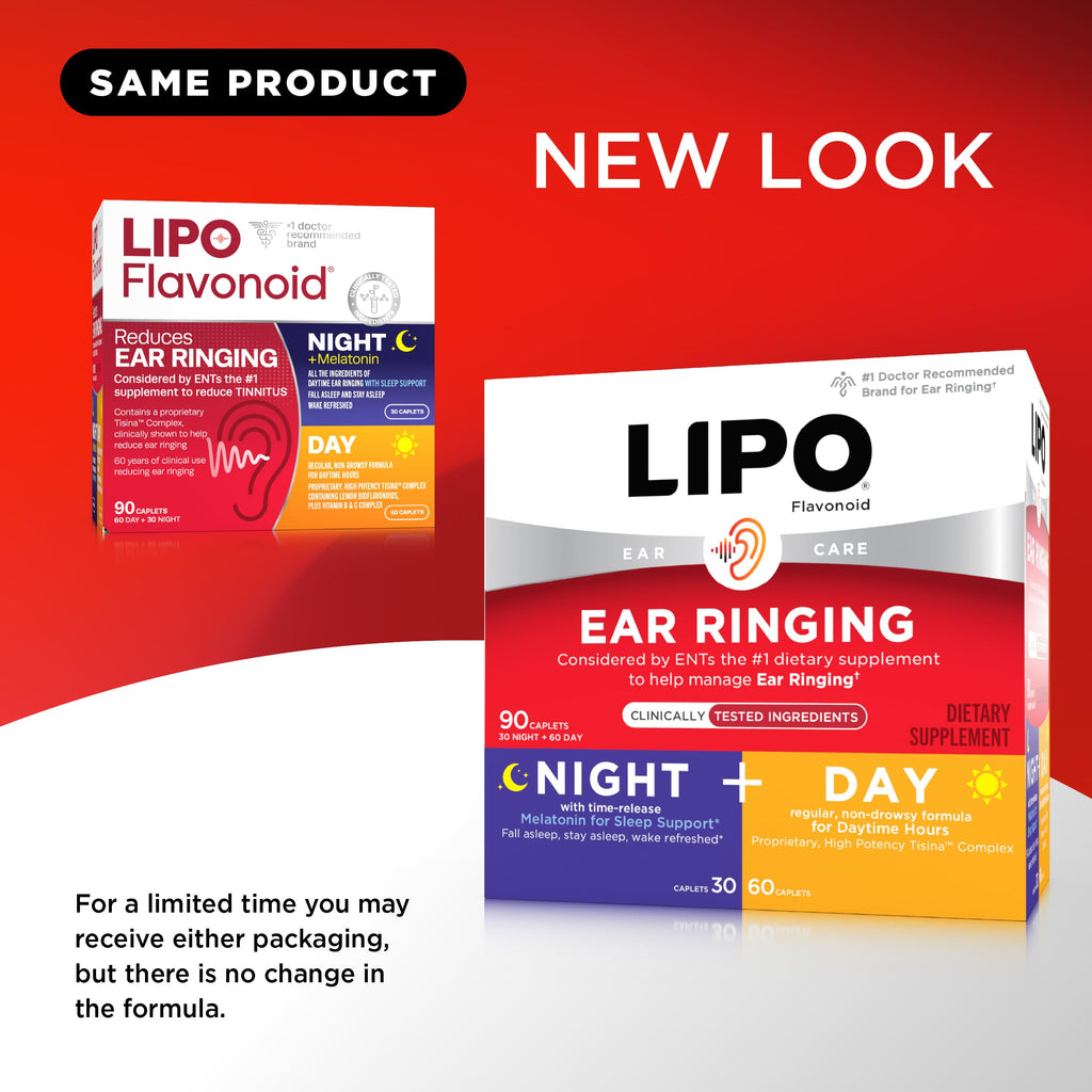 Lipo-Flavonoid Day & Night Combo Kit for Ear Ringing Support - 90 Caplets - image 7