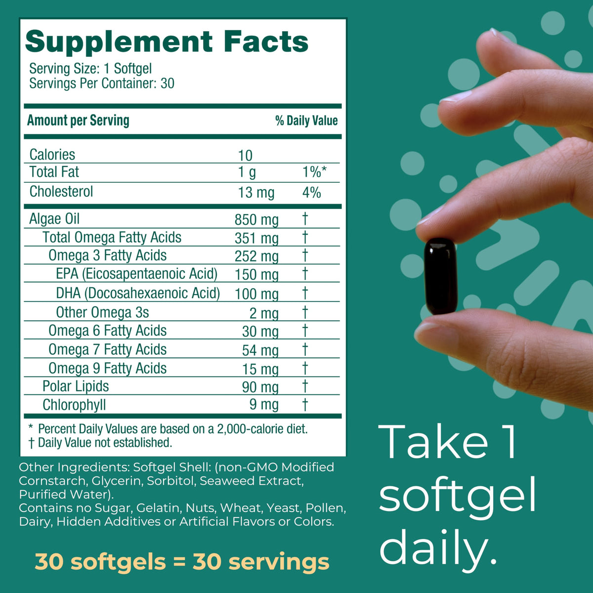 Iwi Omega-3 Vegan Plant-Based Algae with EPA + DHA - 30 Softgels - image 5