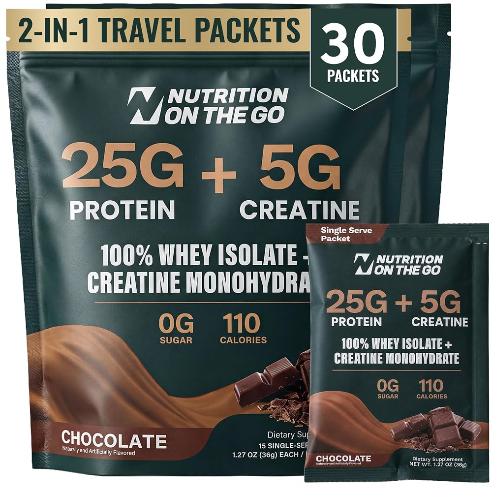 Nutrition On The Go 2-in-1 Whey Protein Isolate + Creatine Travel