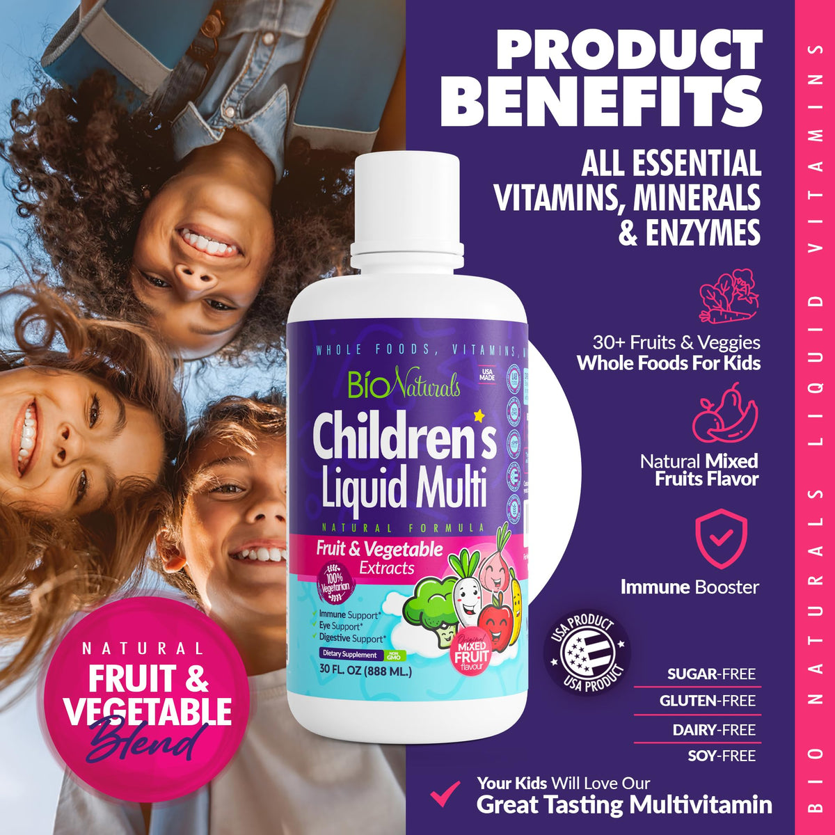Bio Naturals Children's Liquid Multivitamin & Immune Booster - 30 oz - image 4