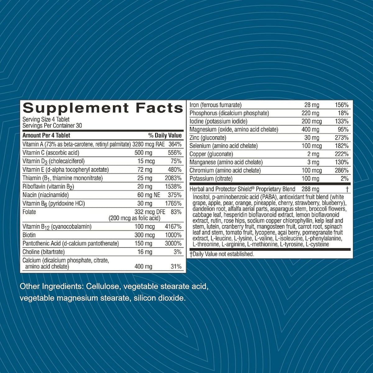 Nature's Sunshine Super Supplemental Multivitamin - 120 Tablets - image 5