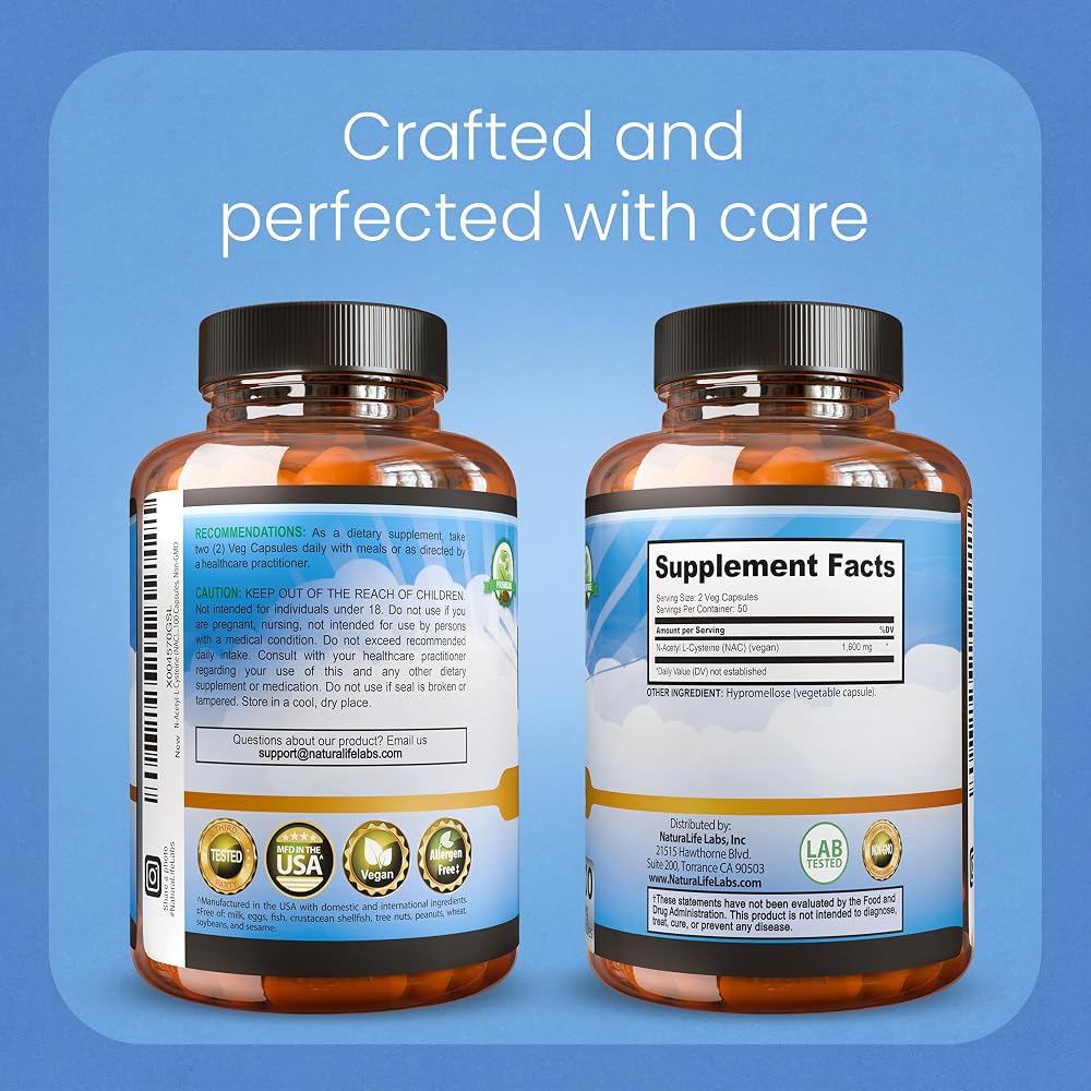 NaturaLife Labs N-Acetyl-L-Cysteine (NAC) 1600 mg