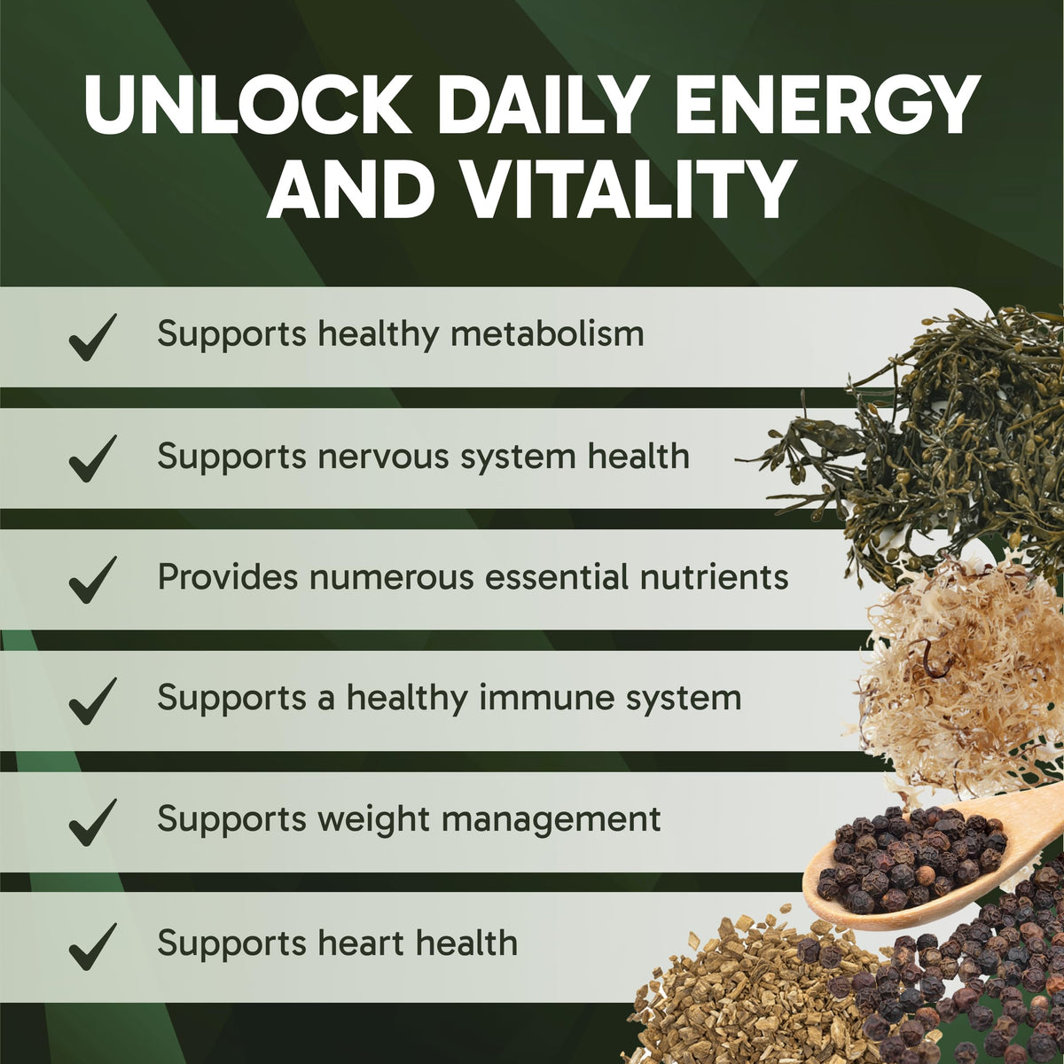 Clinical Effects Sea Moss Organic Capsules with Bladderwrack - 60 Capsules - image 4