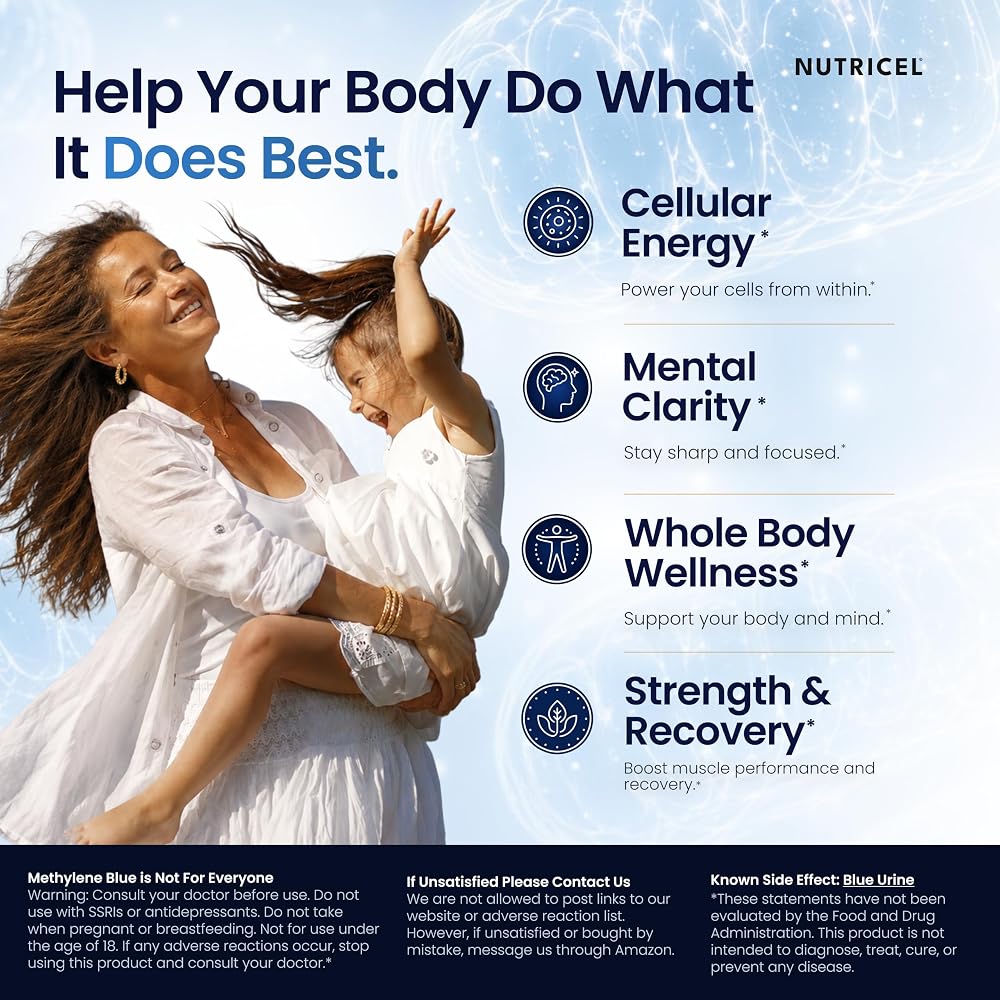 Nutricel Supplements Methylene Blue Capsules with GlyNAC - 60 Capsules - image 3